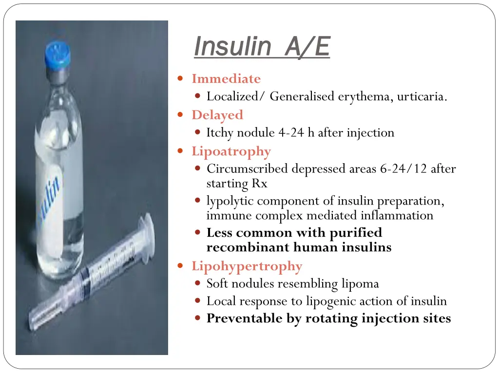 insulin a insulin a e e