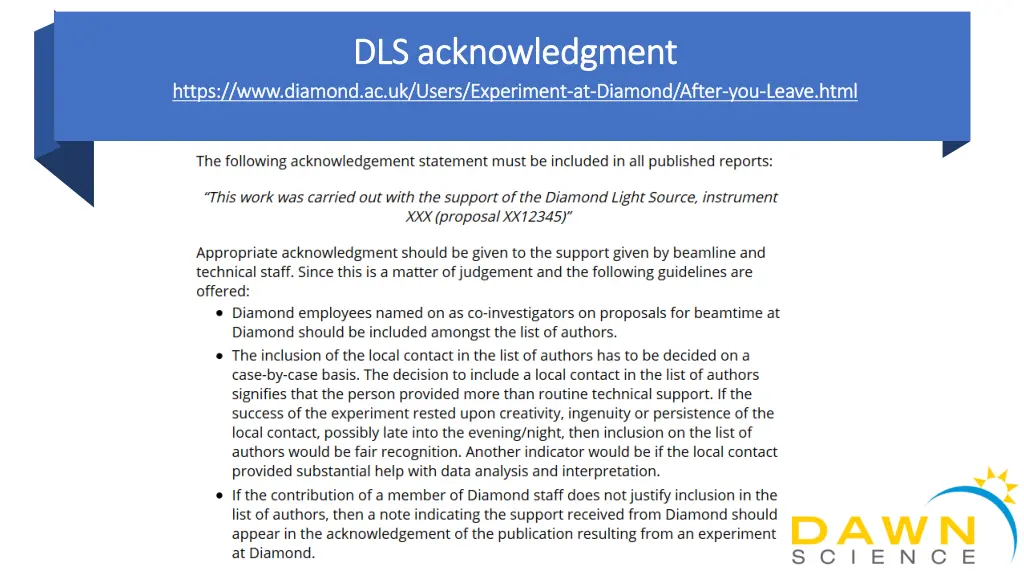 dls acknowledgment dls acknowledgment