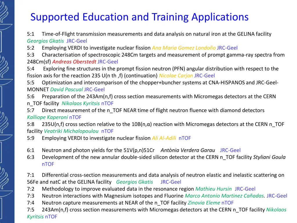 supported education and training applications 1