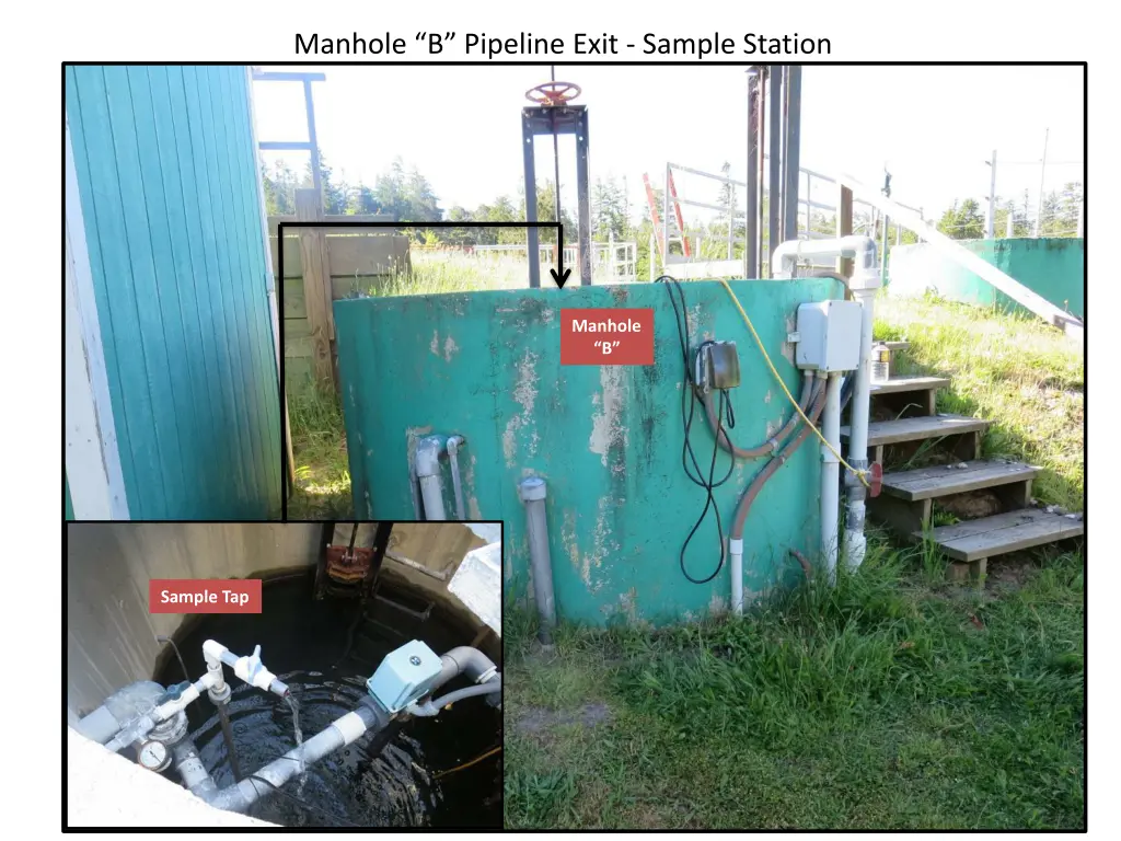 manhole b pipeline exit sample station