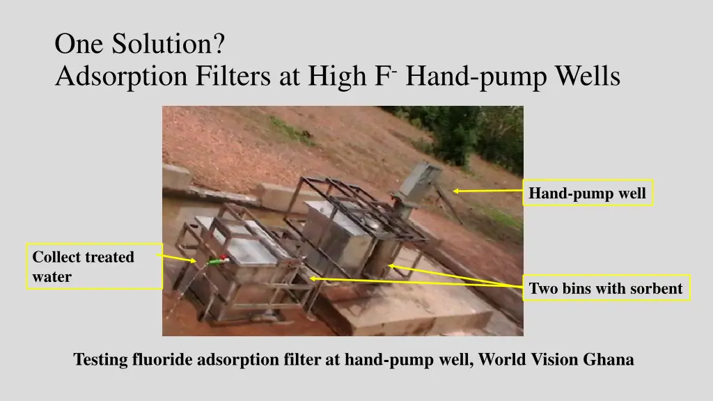 one solution adsorption filters at high f hand