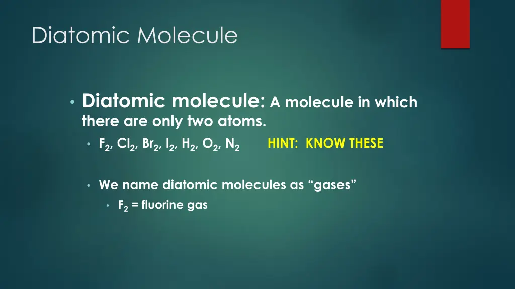 diatomic molecule