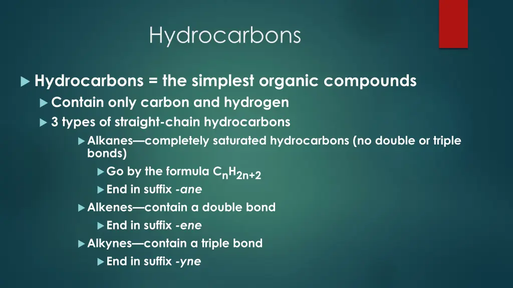 hydrocarbons