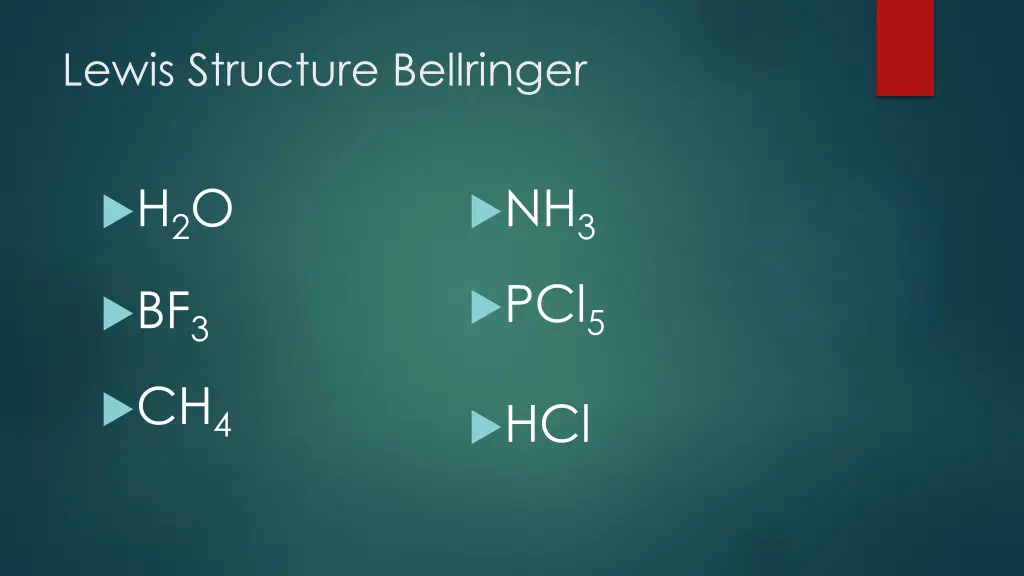 lewis structure bellringer