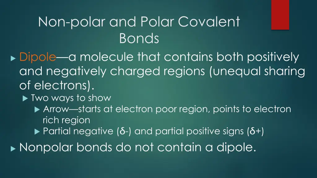 non polar and polar covalent bonds dipole