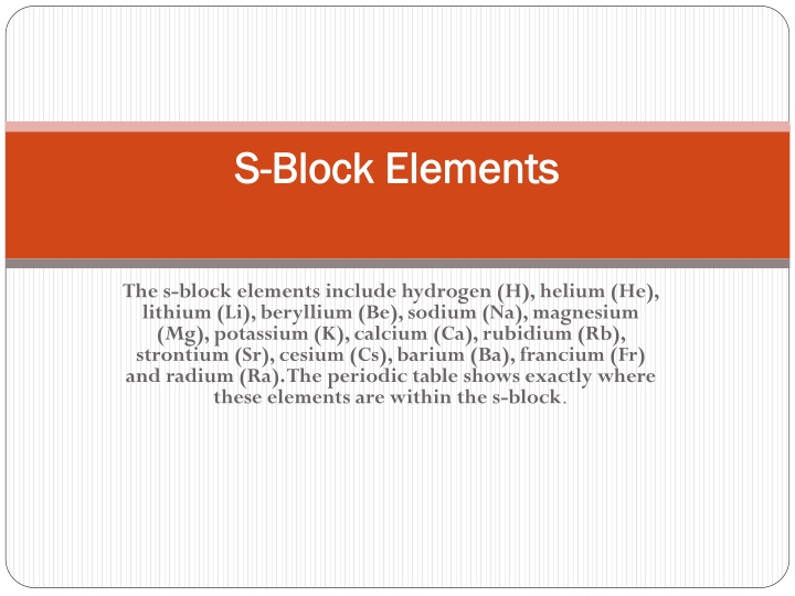 s s block elements block elements