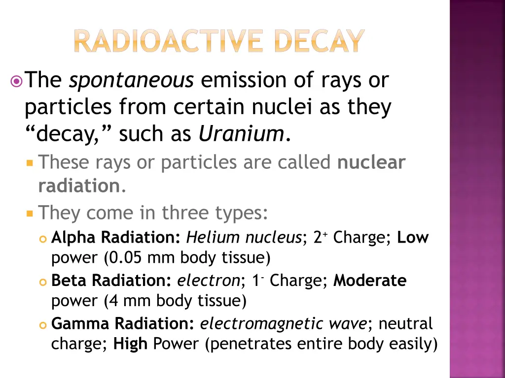 radioactive decay the spontaneous emission