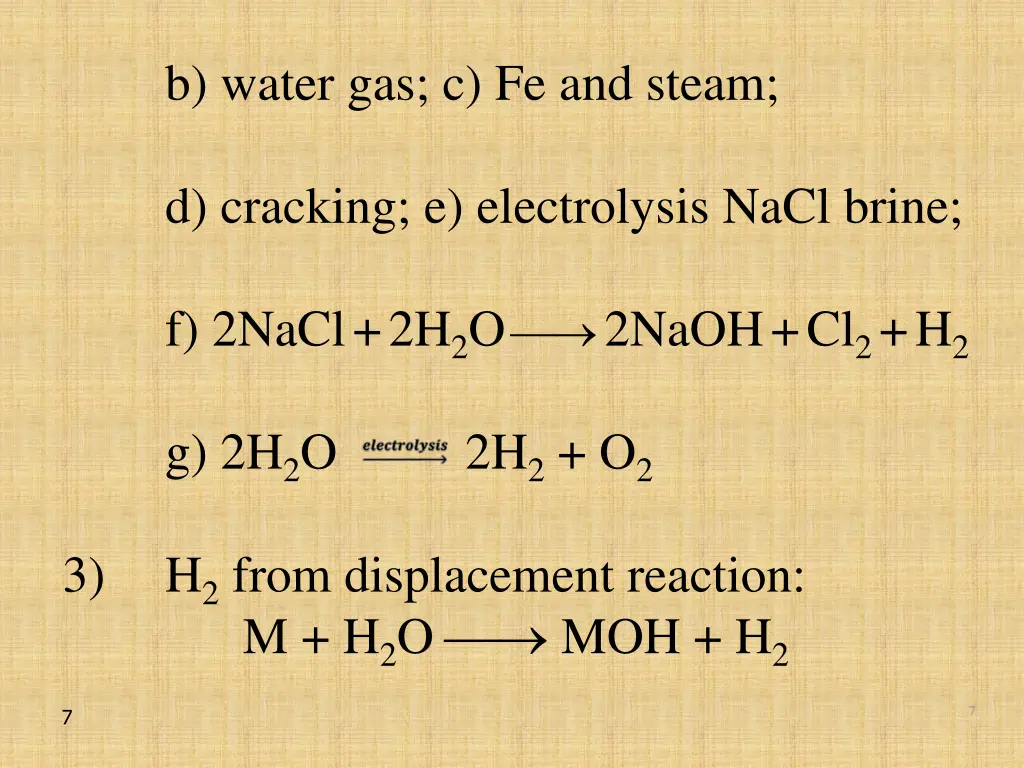 b water gas c fe and steam