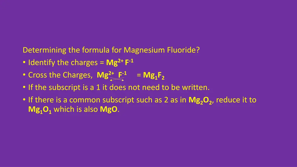 determining the formula for magnesium fluoride