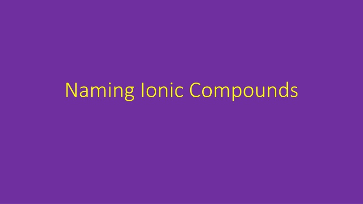 naming ionic compounds