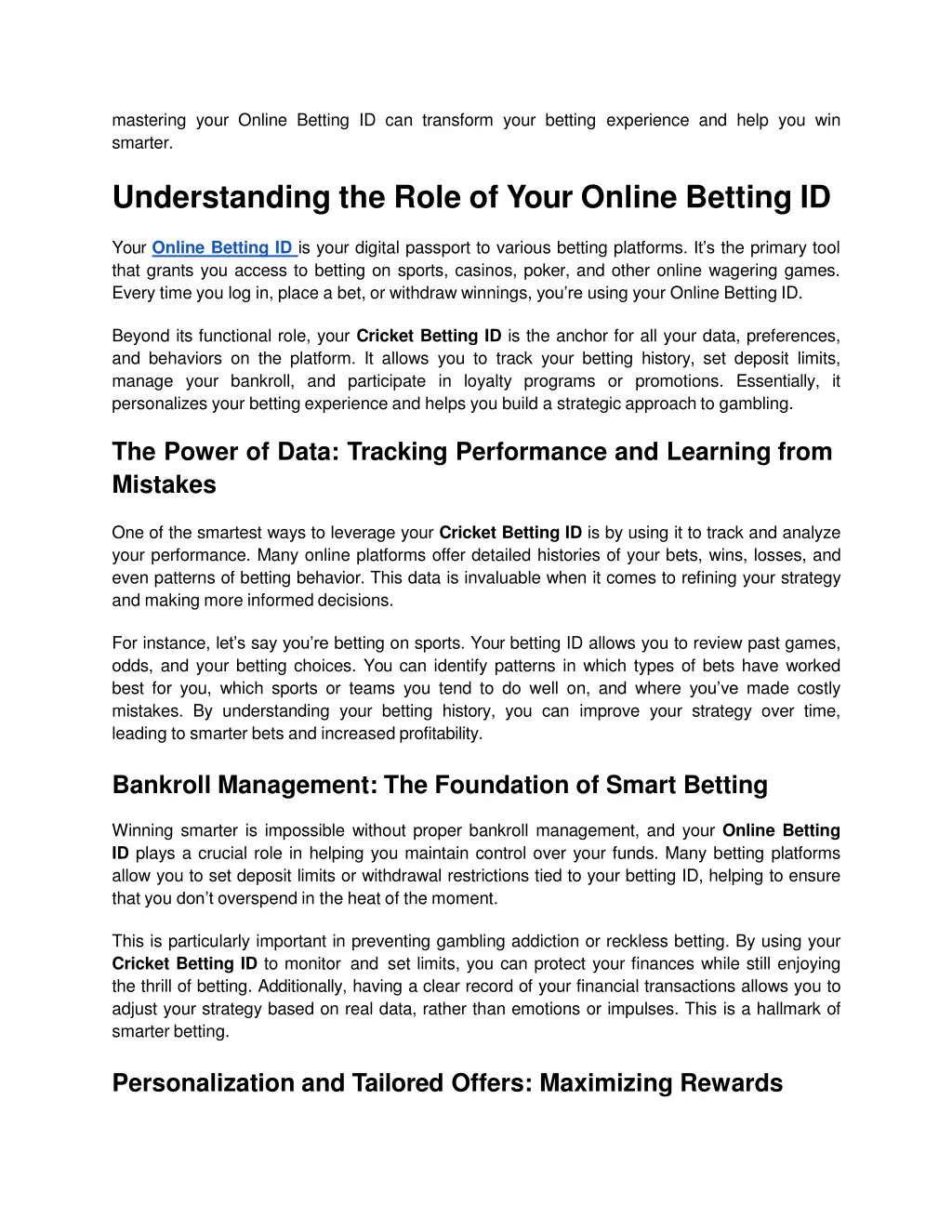 mastering your online betting id can transform