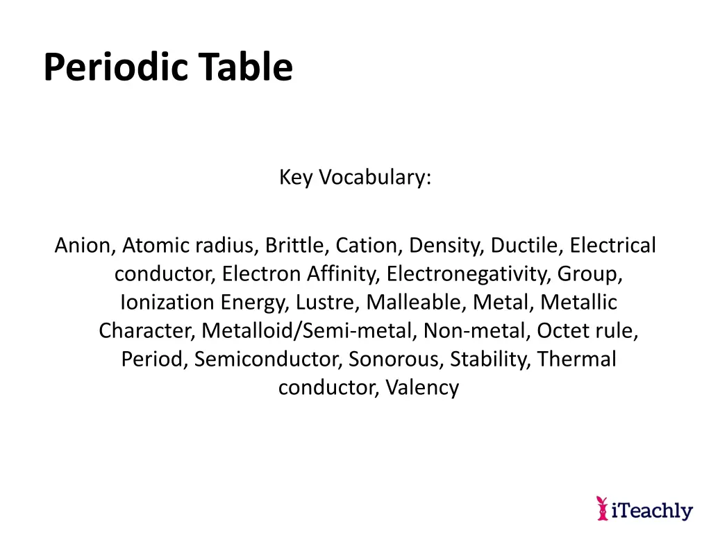 periodic table 1