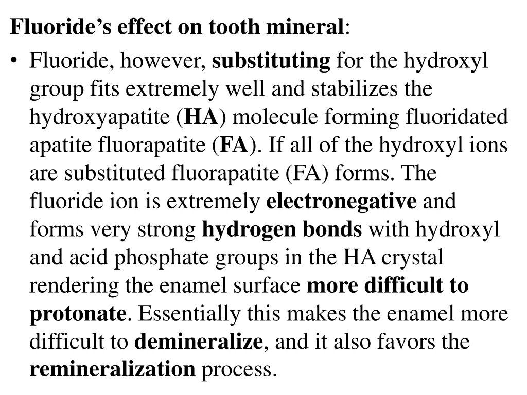 fluoride s effect on tooth mineral fluoride