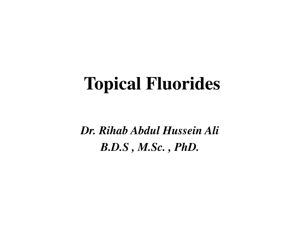 topical fluorides