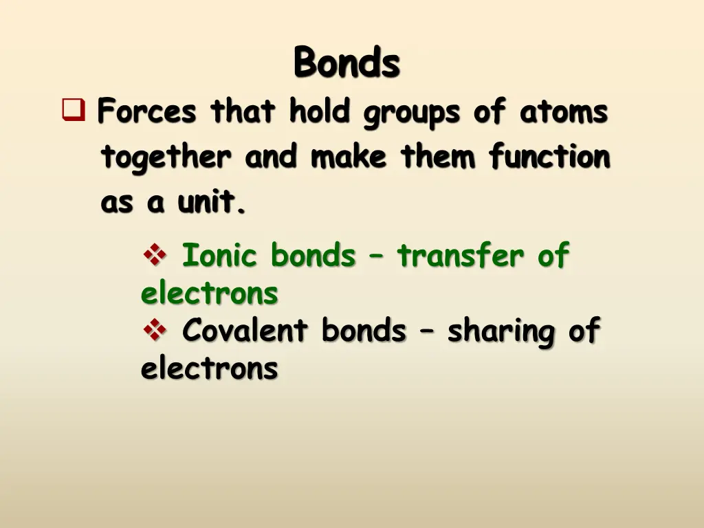 bonds