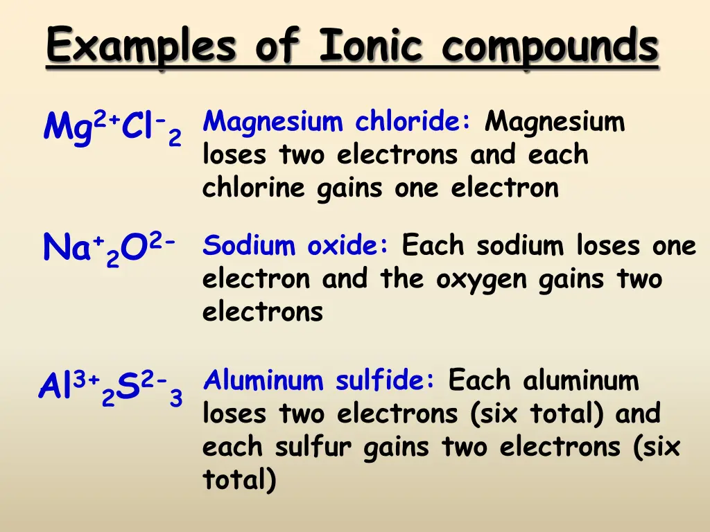 examples of ionic compounds