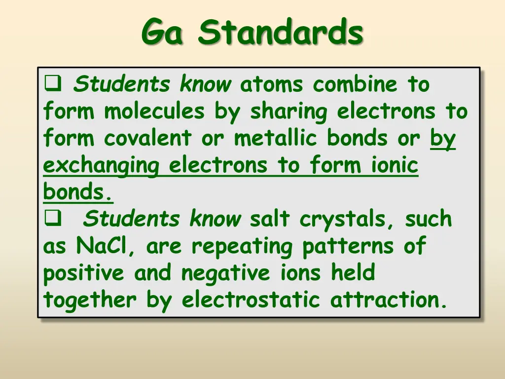 ga standards