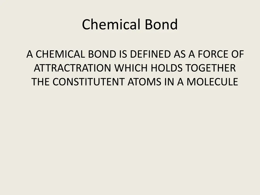 chemical bond