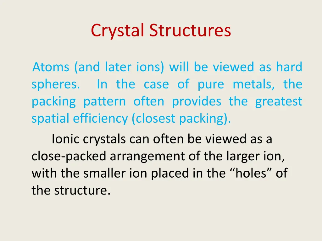 crystal structures