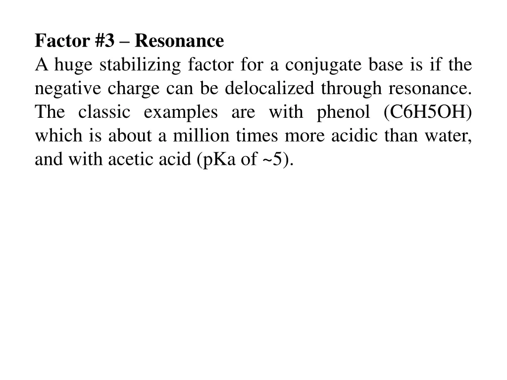 factor 3 resonance a huge stabilizing factor