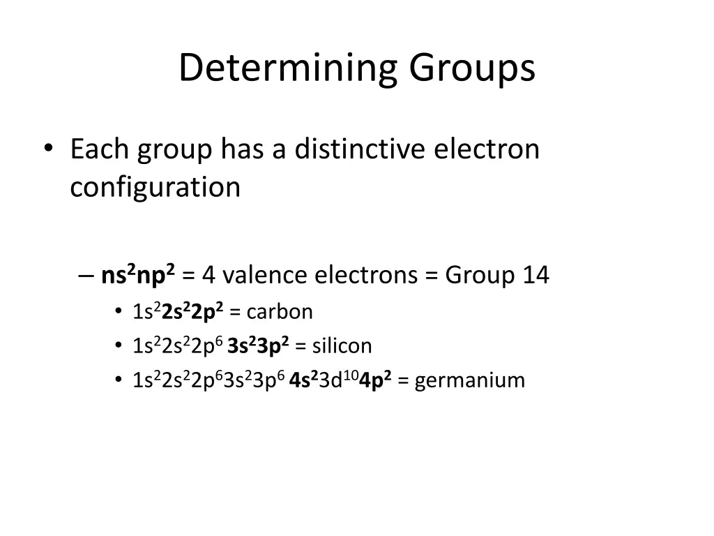 determining groups