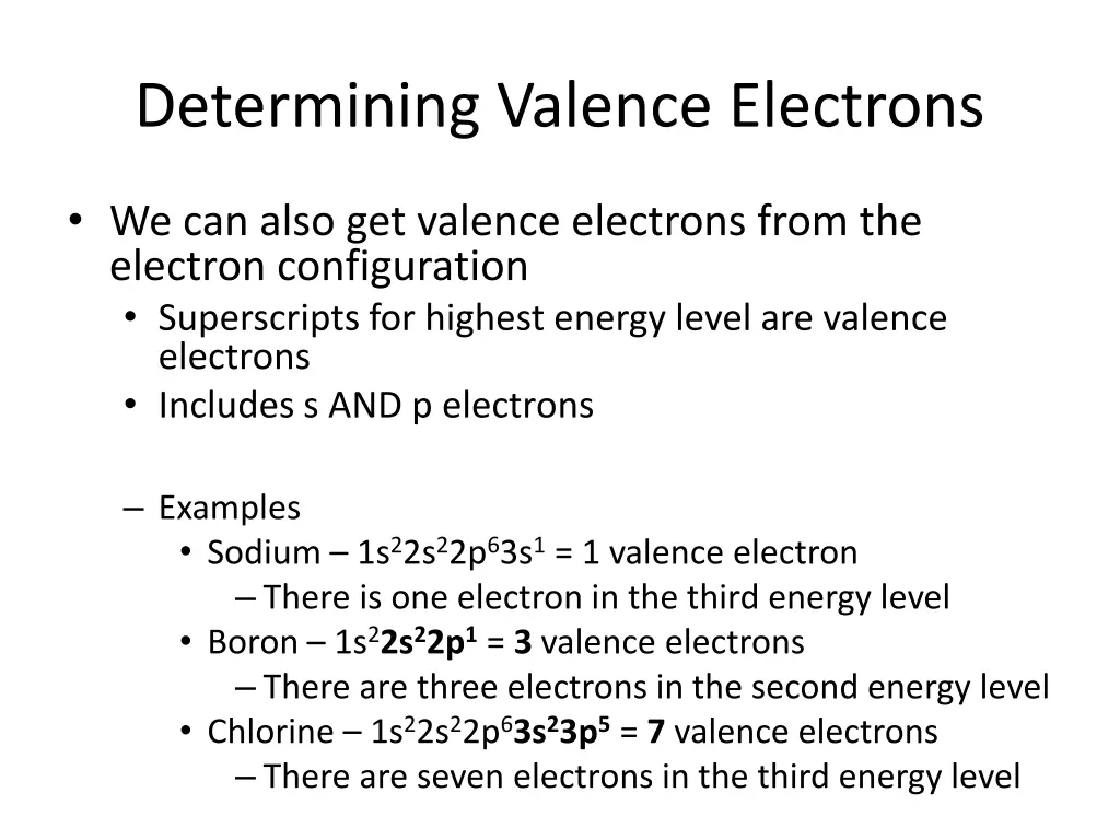 determining valence electrons 1