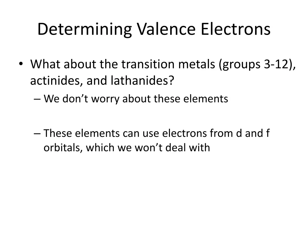 determining valence electrons 2