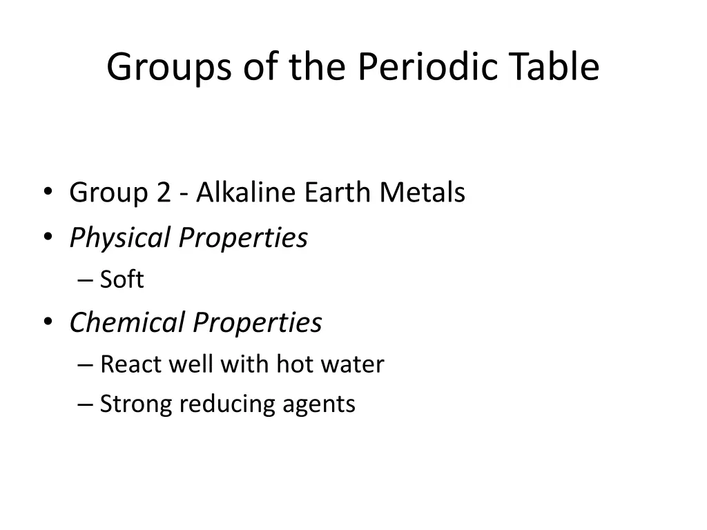 groups of the periodic table 1