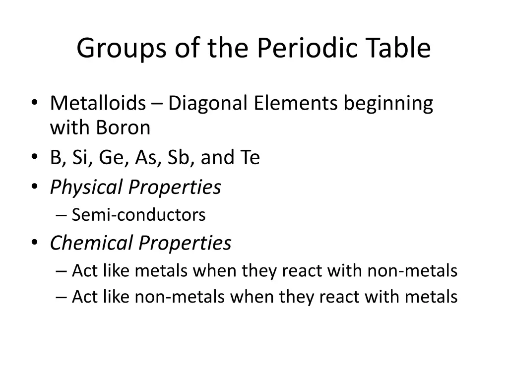 groups of the periodic table 3