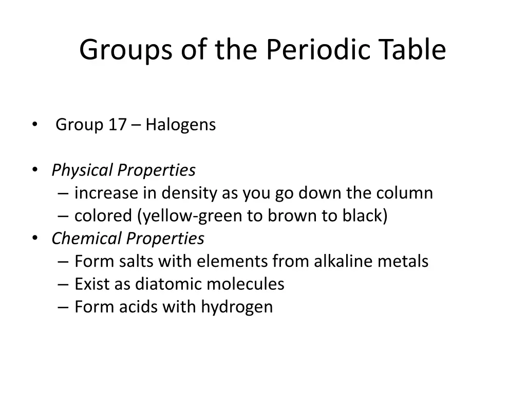 groups of the periodic table 4