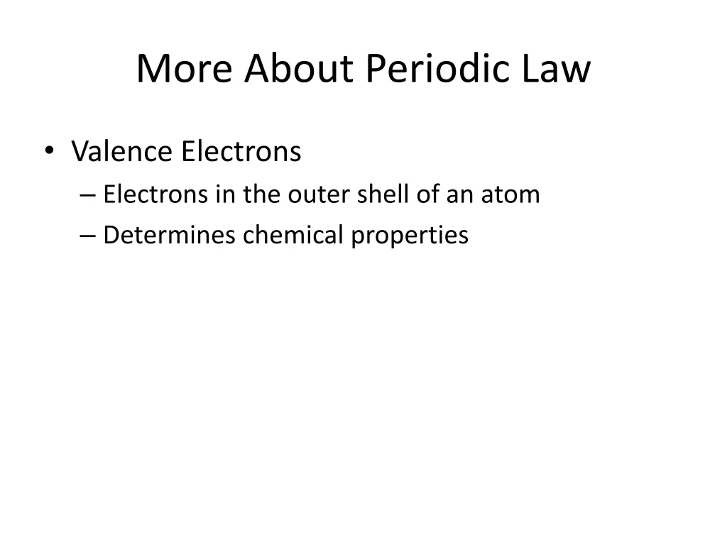 more about periodic law