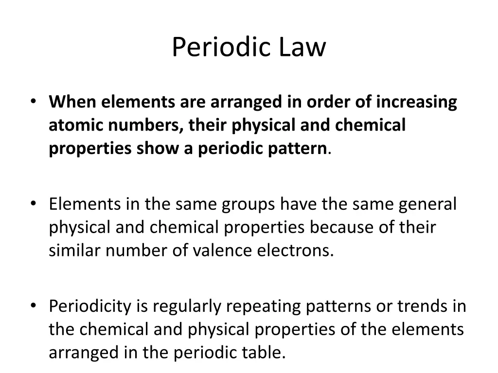 periodic law