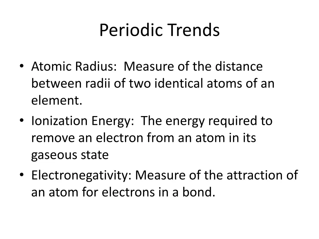 periodic trends