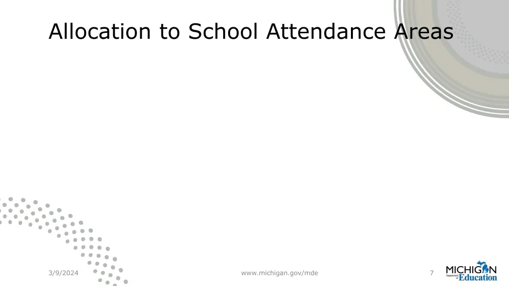 allocation to school attendance areas