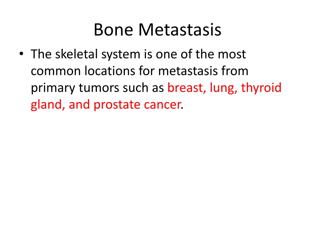 bone metastasis