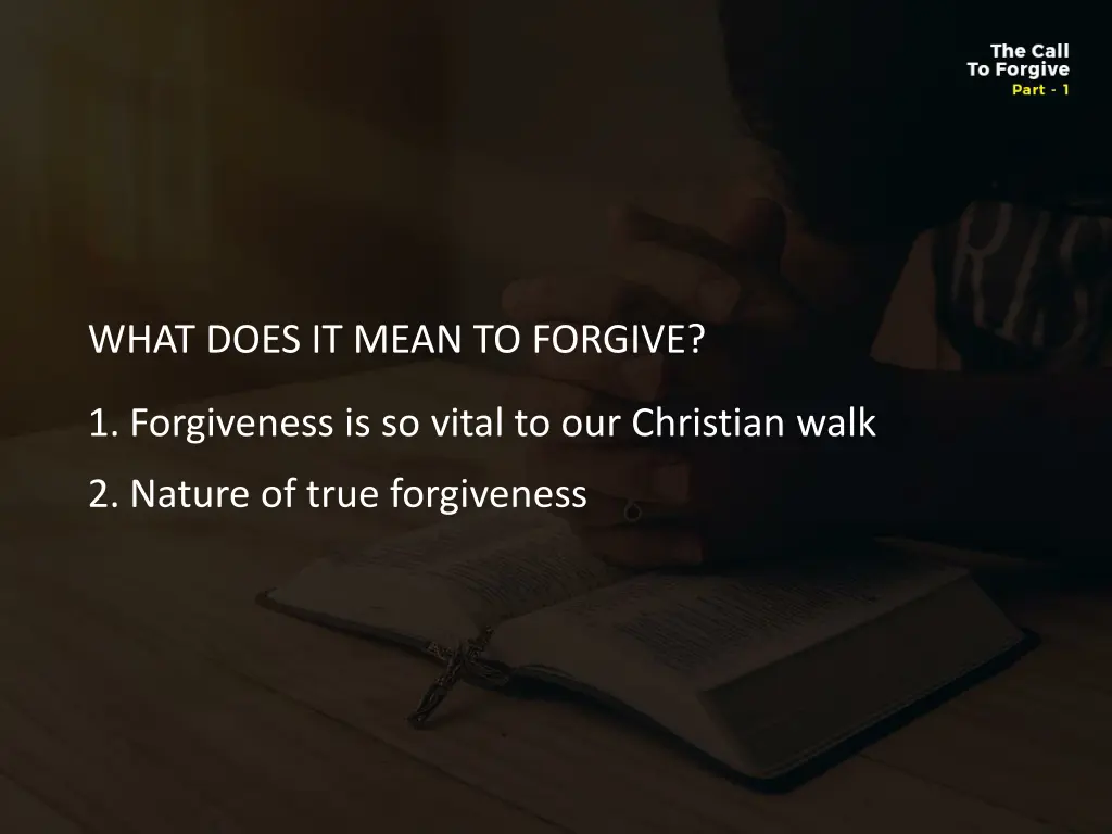 what does it mean to forgive