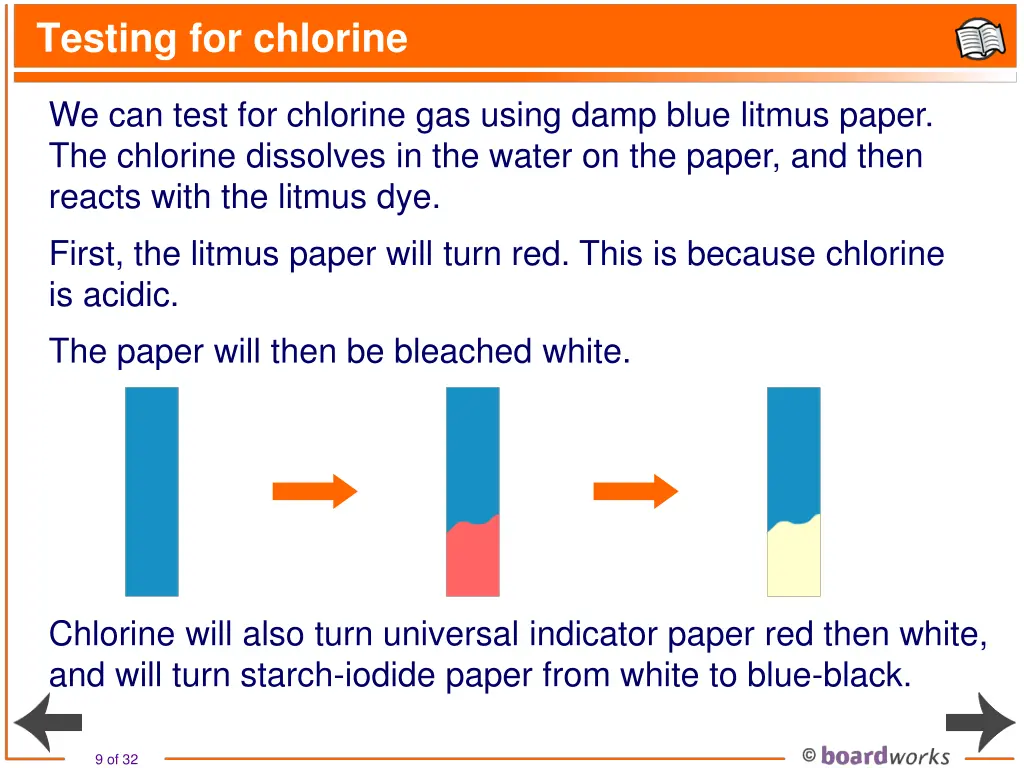 testing for chlorine