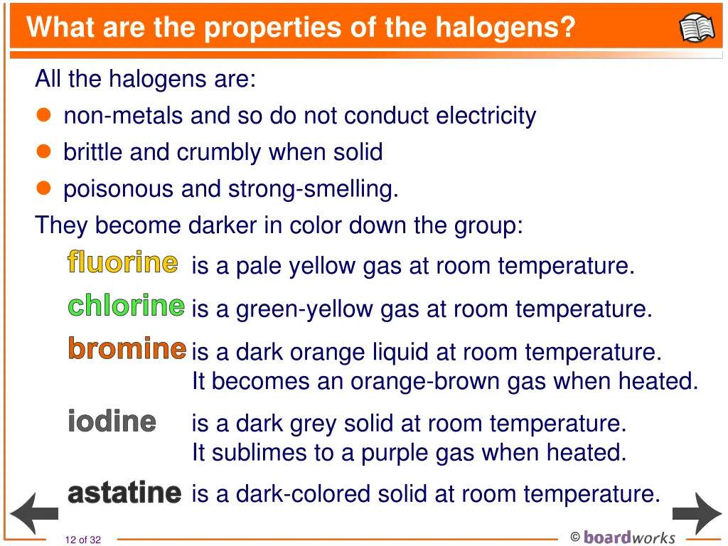 what are the properties of the halogens