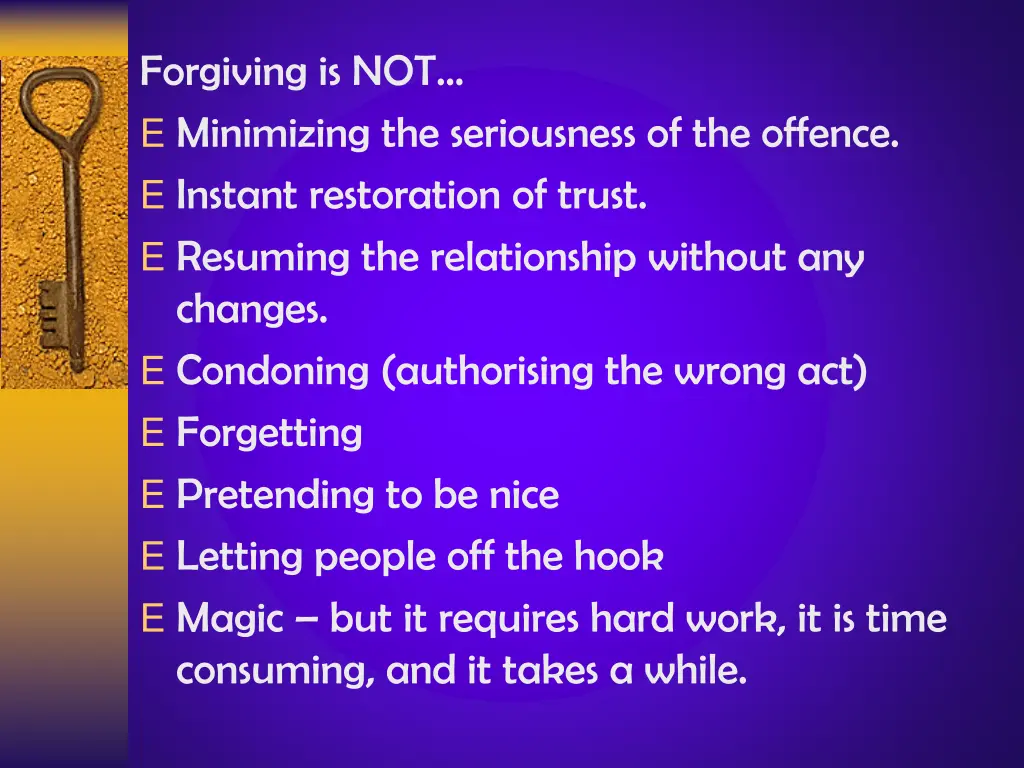 forgiving is not e minimizing the seriousness