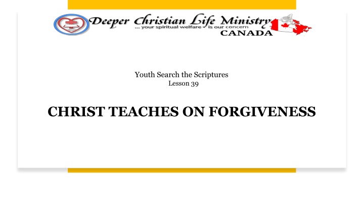 youth search the scriptures lesson 39