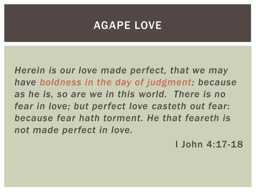 agape love