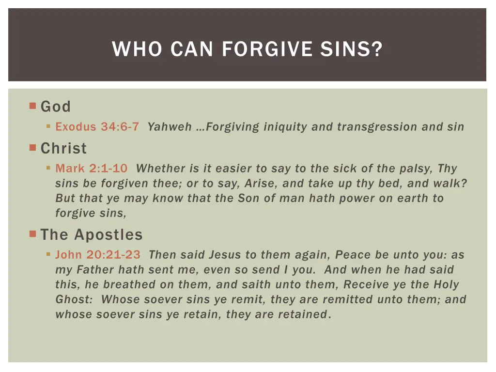 who can forgive sins