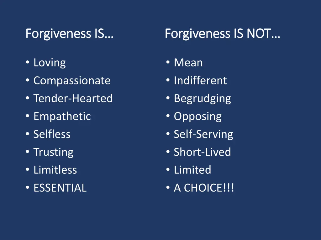 forgiveness is forgiveness is not forgiveness