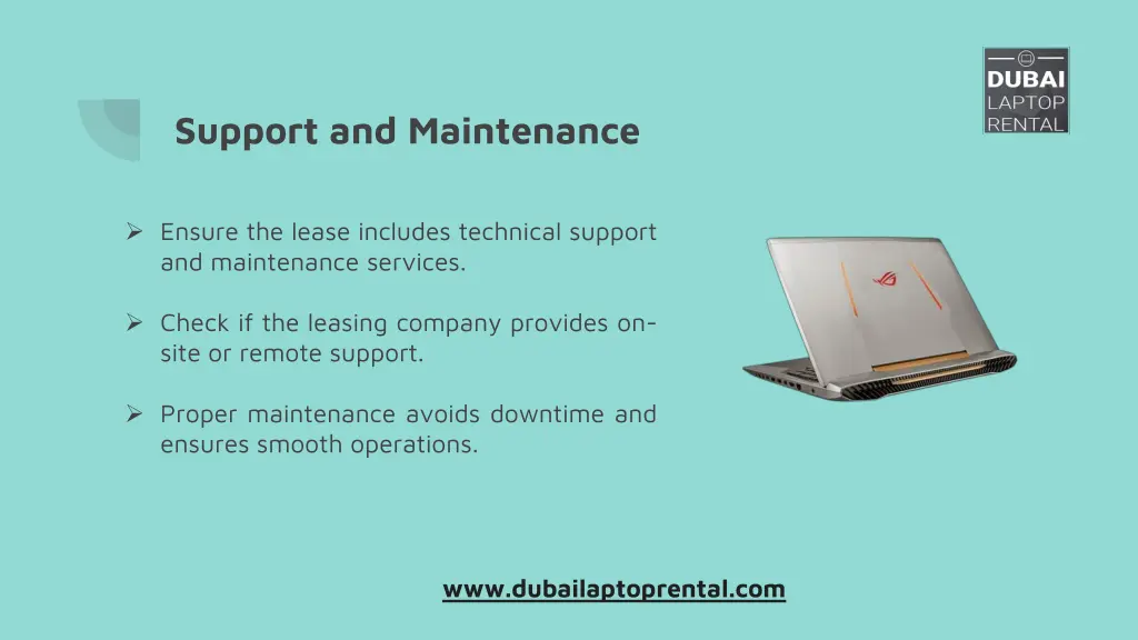 support and maintenance