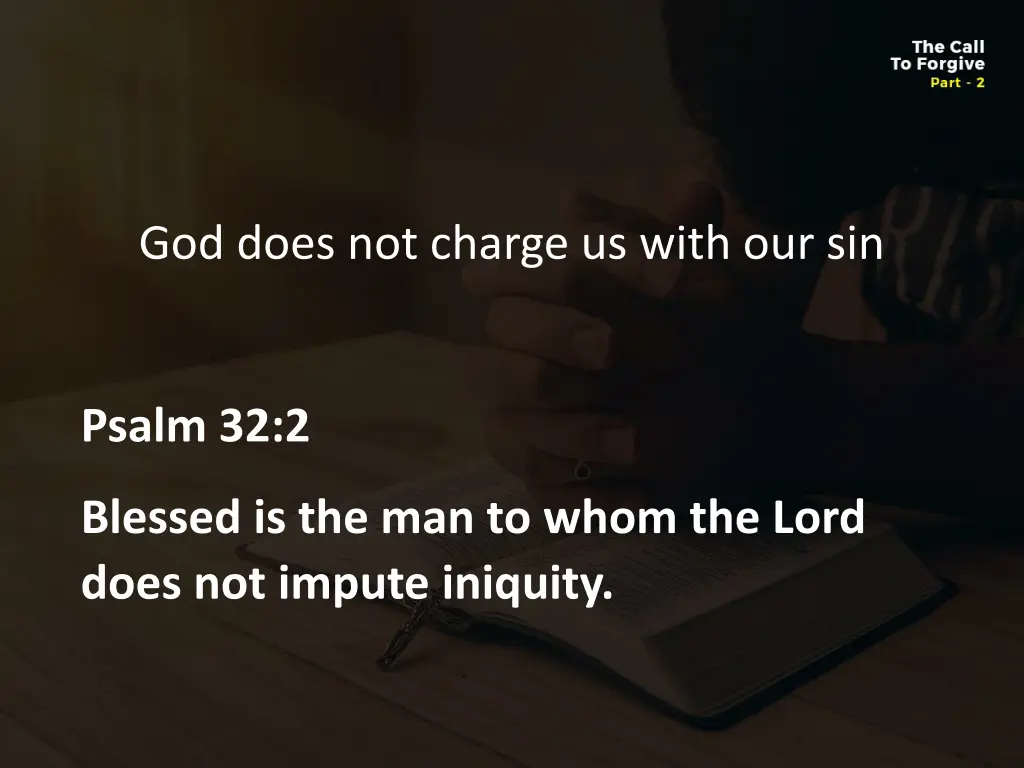 god does not charge us with our sin