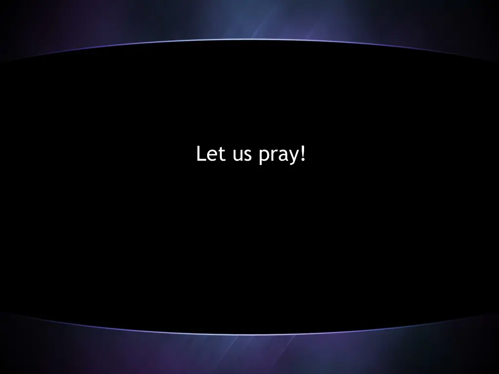 let us pray