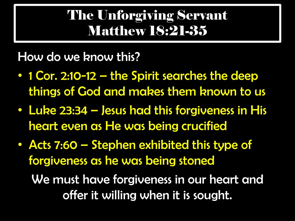 the unforgiving servant matthew 18 21 35 12