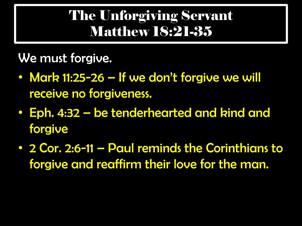 the unforgiving servant matthew 18 21 35 4