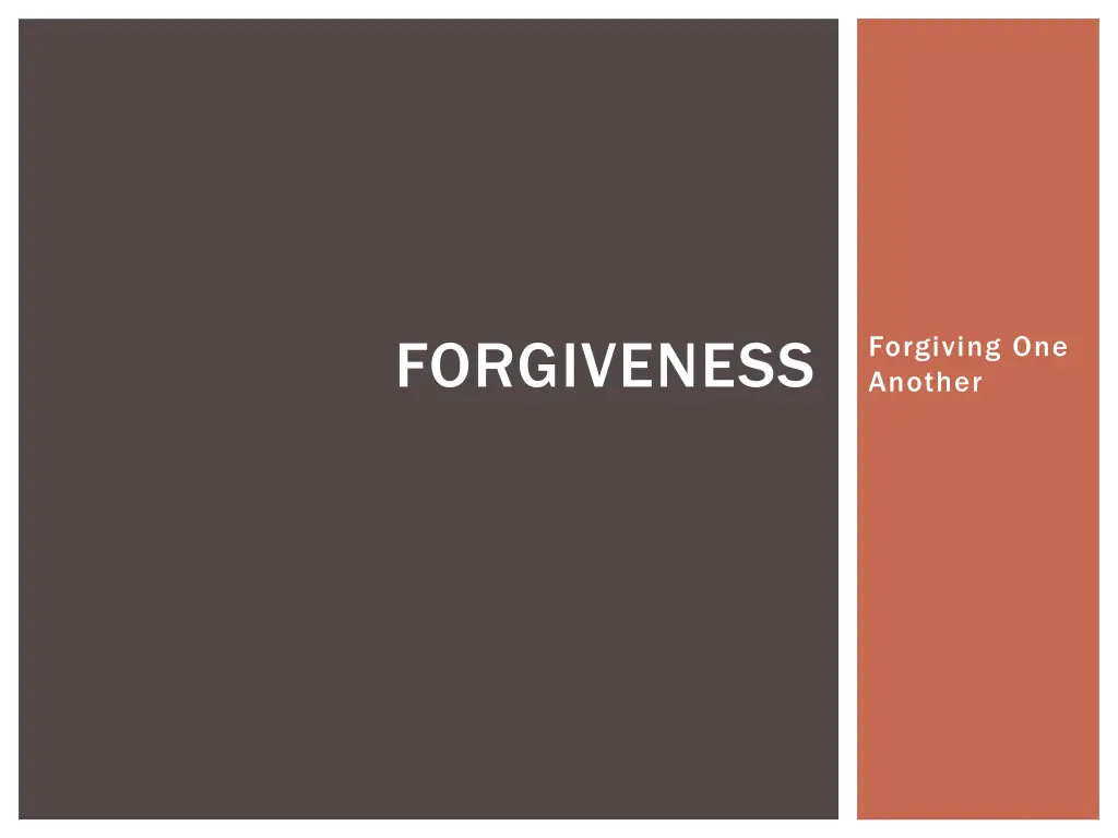 forgiveness 1