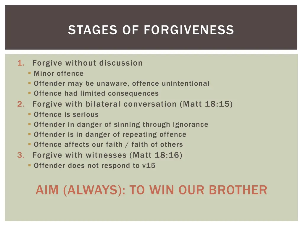 stages of forgiveness